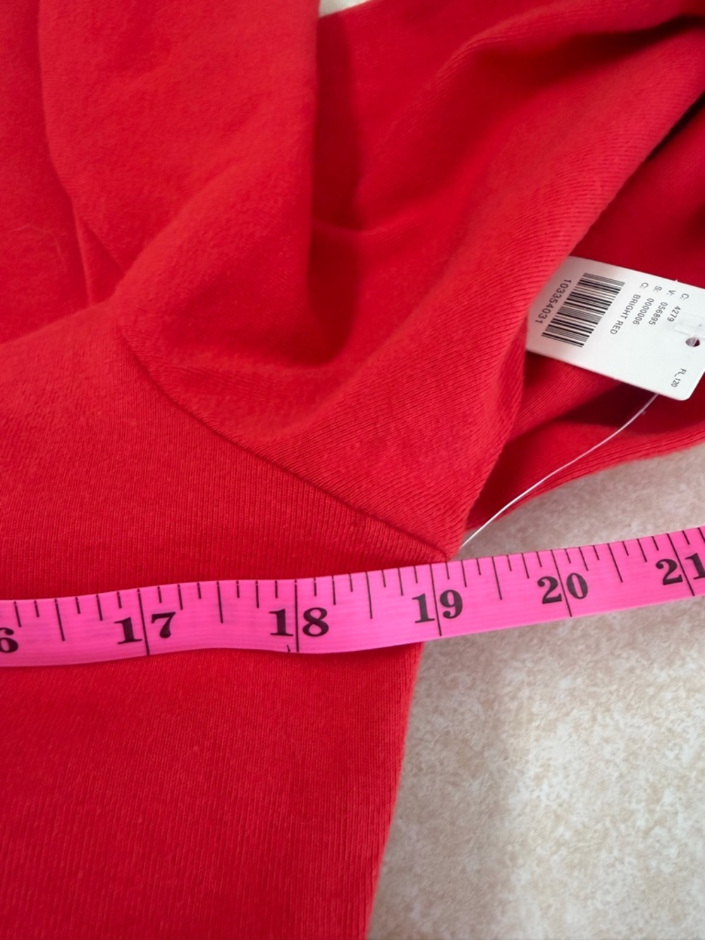 Anthropologie Daily Practice Long-Sleeve Ribbed Maxi Dress- Bright Red - Picture 11 of 11